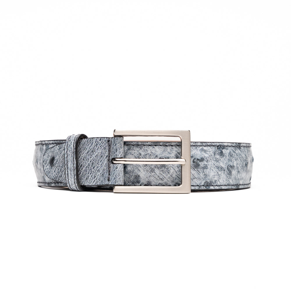 Zelli Ostrich Quill Belt Grey (73-101-GRY)
