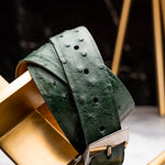 Marco Di Milano Ostrich Quill Belt Forest Green