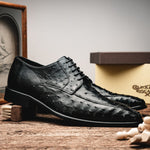 Calzoleria Toscana Ostrich Split Toe Shoes Black