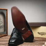 Calzoleria Toscana Ostrich Split Toe Shoes Black