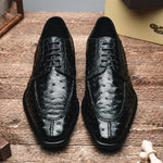 Calzoleria Toscana Ostrich Split Toe Shoes Black