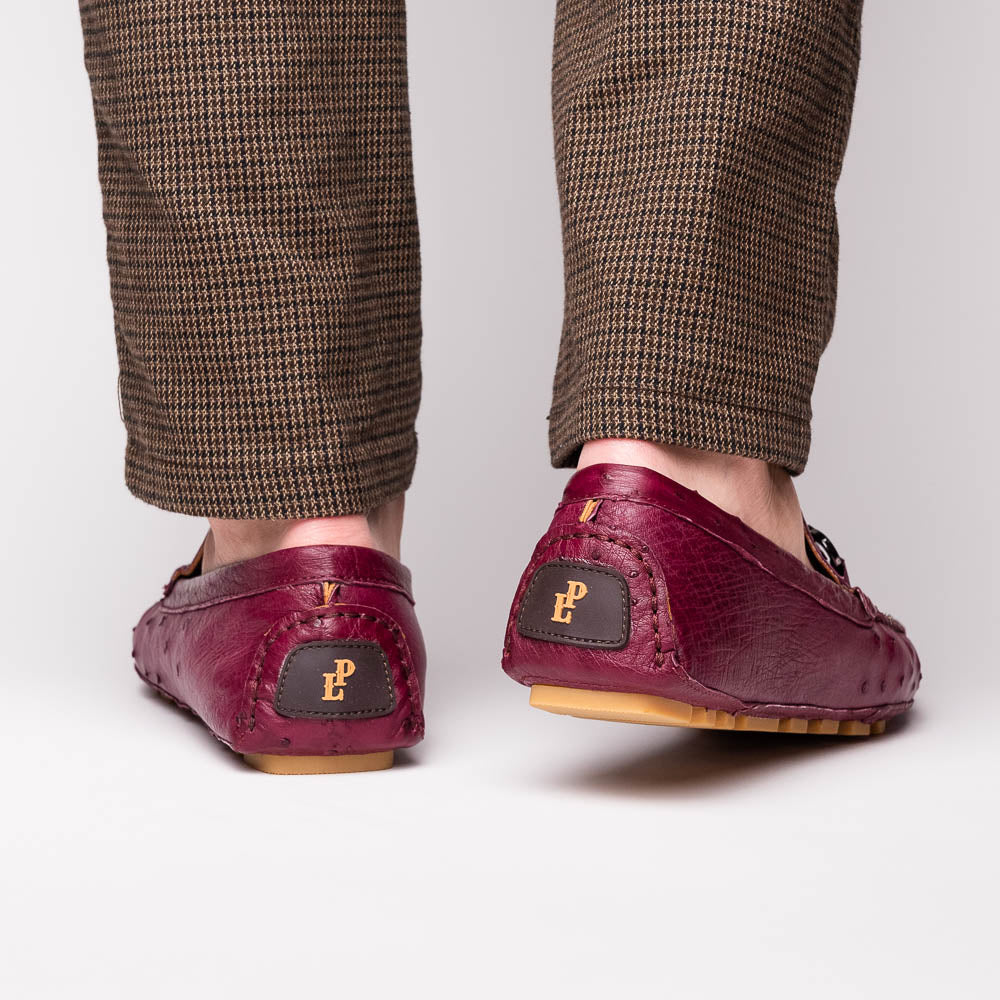 Corrente Palm Beach Ostrich Driver Burgundy