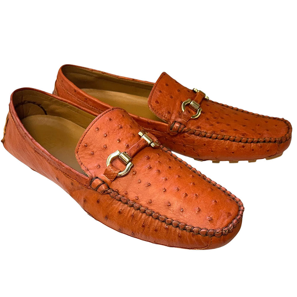 Corrente P014091 Palm Beach Genuine Ostrich Driver Sport Rust