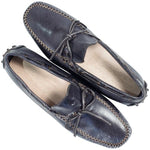 Paolo Shoes Adam Leather Drivers Grey