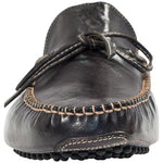 Paolo Shoes Adam Leather Drivers Grey