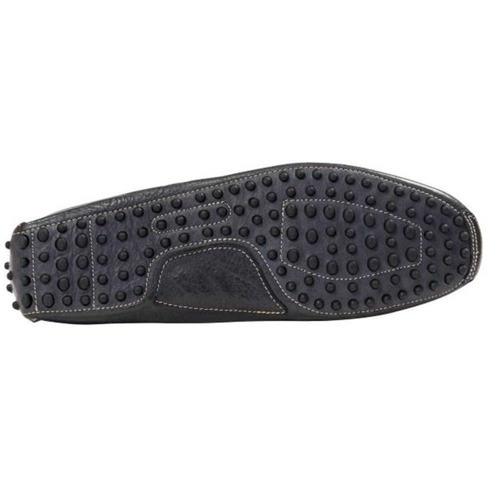 Paolo Shoes Adam Leather Drivers Grey