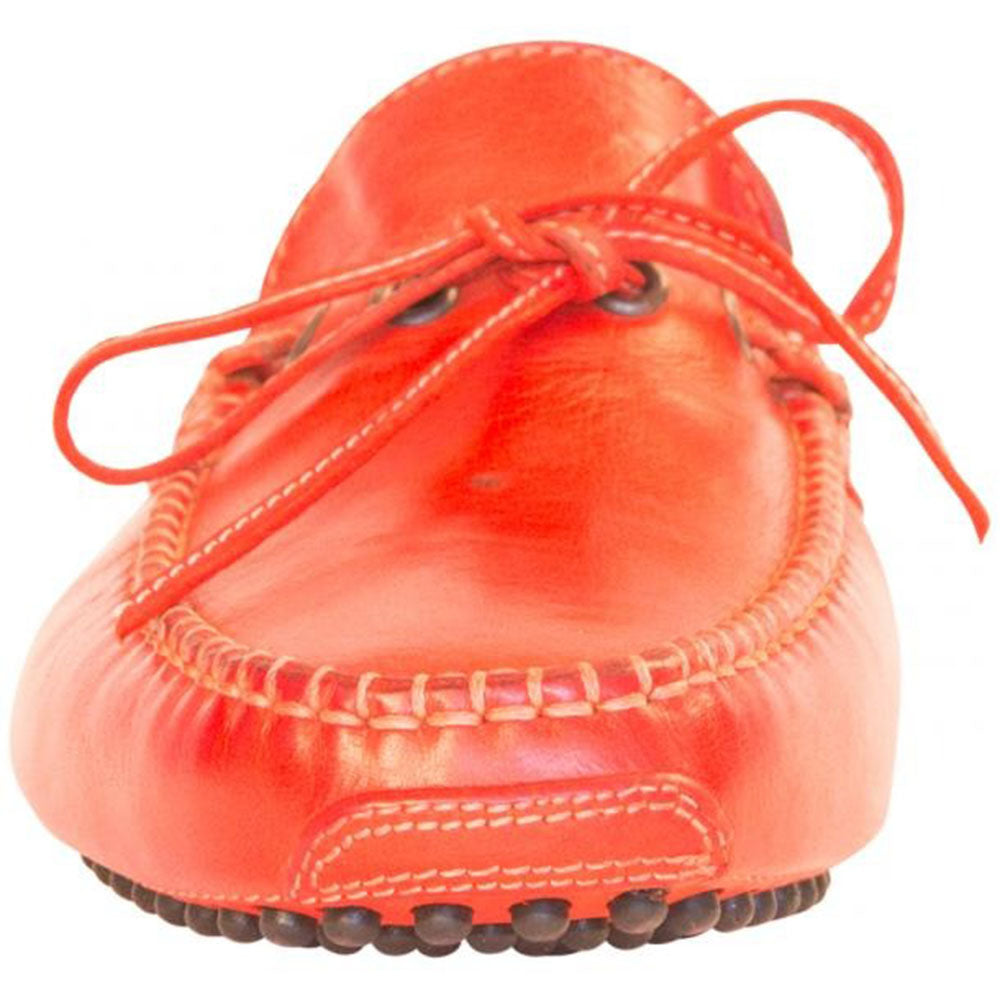 Paolo Shoes Adam Leather Drivers Red