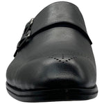 Paolo Shoes Adriano Monk Strap Brogue Shoes Black