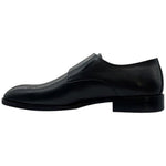 Paolo Shoes Adriano Monk Strap Brogue Shoes Black