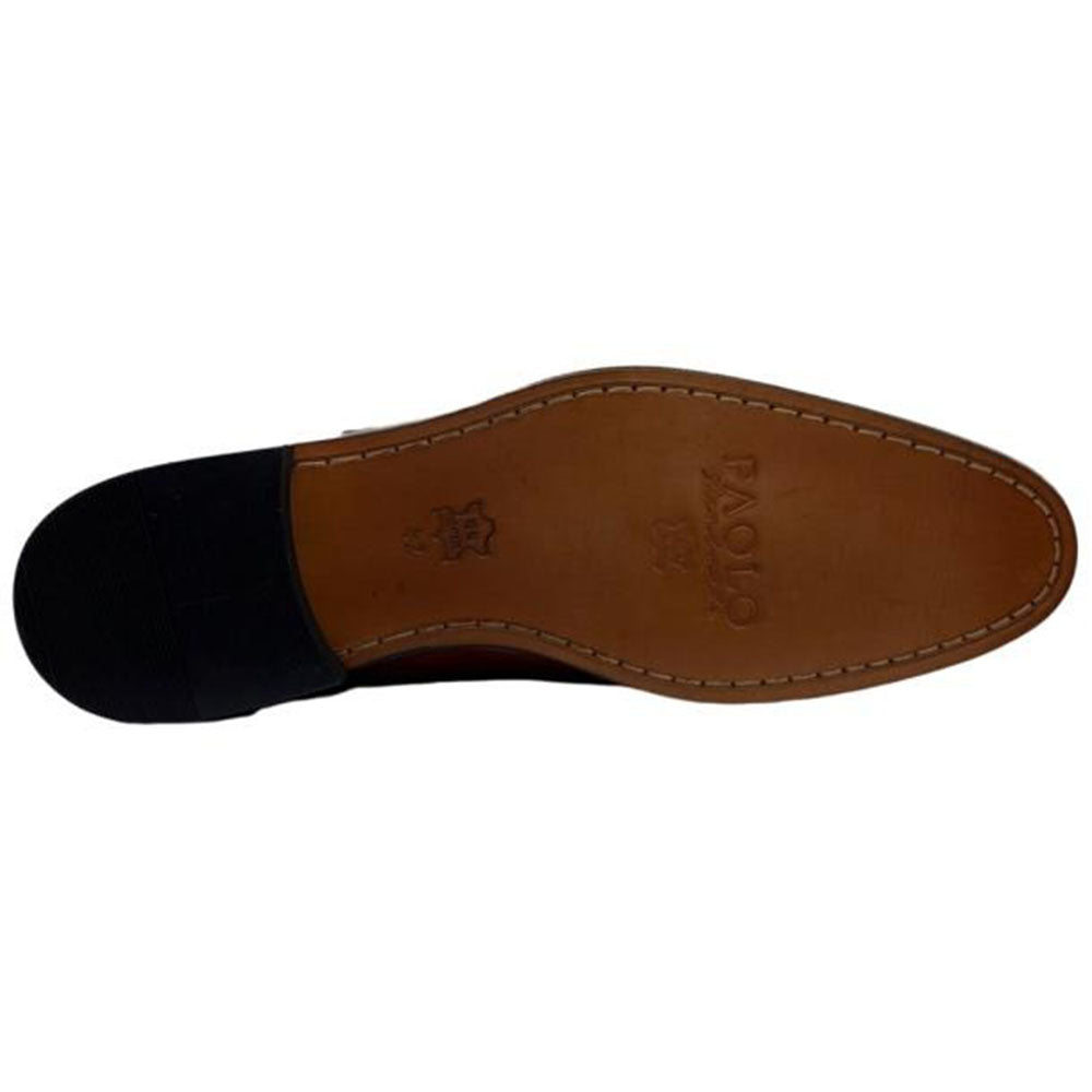 Paolo Shoes Adriano Monk Strap Brogue Shoes Taba