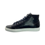 Paolo Shoes Alberto Leather High Top Dress Sneakers Black