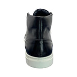 Paolo Shoes Alberto Leather High Top Dress Sneakers Black