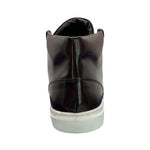 Paolo Shoes Alberto Leather High Top Dress Sneakers Burgundy