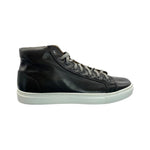 Paolo Shoes Alberto Leather High Top Dress Sneakers Grey
