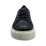 Paolo Shoes Alfonso Low Top Leather Sneakers Navy Blue