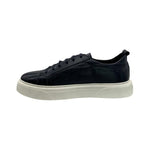 Paolo Shoes Alfonso Low Top Leather Sneakers Navy Blue