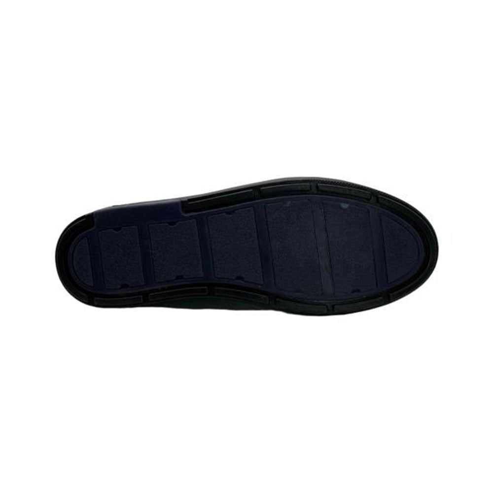 Paolo Shoes Ali Laceless Leather Sneakers Navy Blue