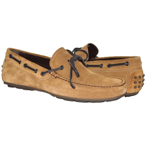 Paolo Shoes Armando Suede Driving Shoes Kangaroo