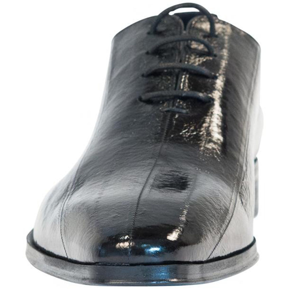Paolo Shoes Bernard Eel Skin Oxfords Black
