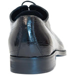 Paolo Shoes Bernard Eel Skin Oxfords Black