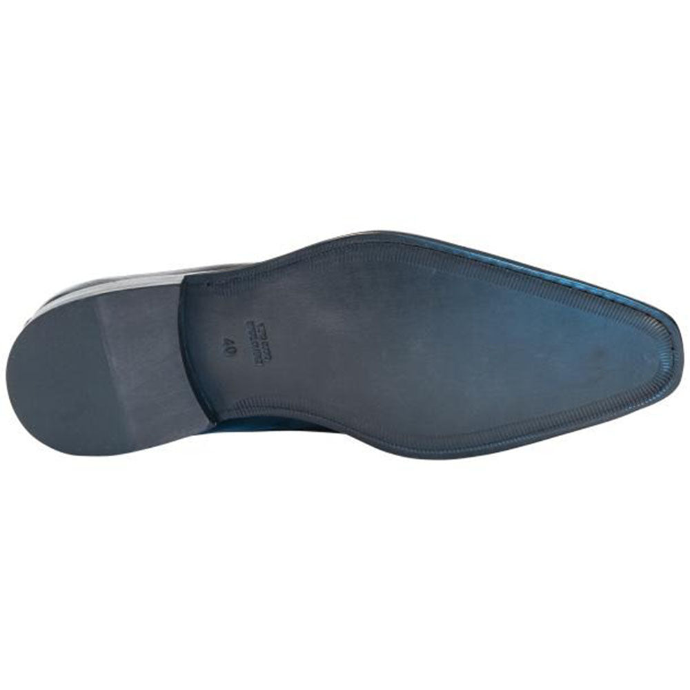 Paolo Shoes Bernard Eel Skin Oxfords Black