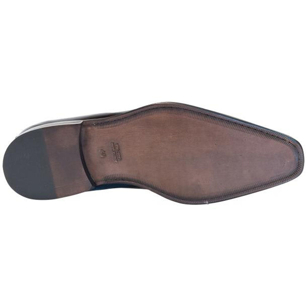 Paolo Shoes Bernard Eel Skin Oxfords Brown