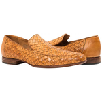 Paolo Shoes Caesar Nappa Woven Loafers Brick