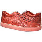 Paolo Shoes Carlo Woven Sneakers Red