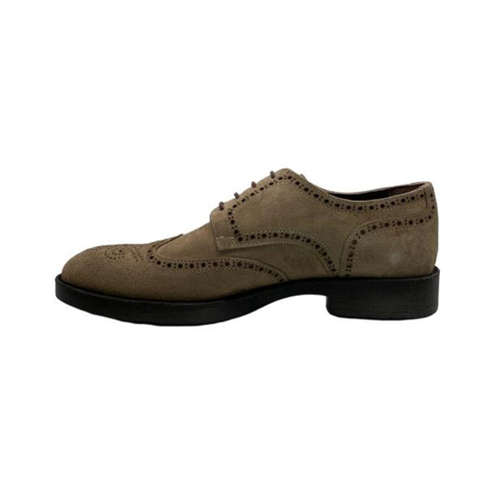 Paolo Shoes Cornelio Suede Wingtip Oxfords Stone