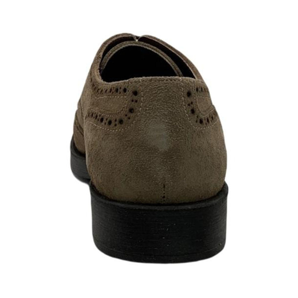 Paolo Shoes Cornelio Suede Wingtip Oxfords Stone