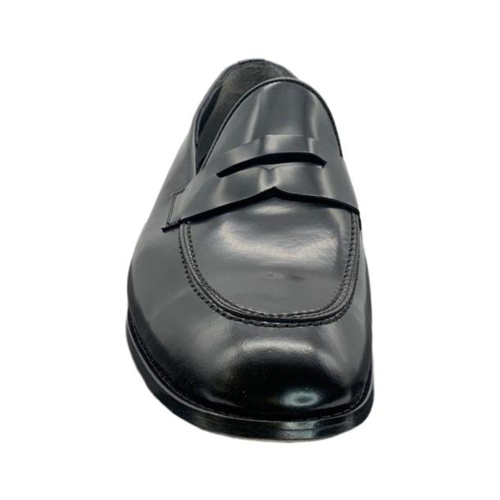 Paolo Shoes Dani Leather Penny Loafers Black