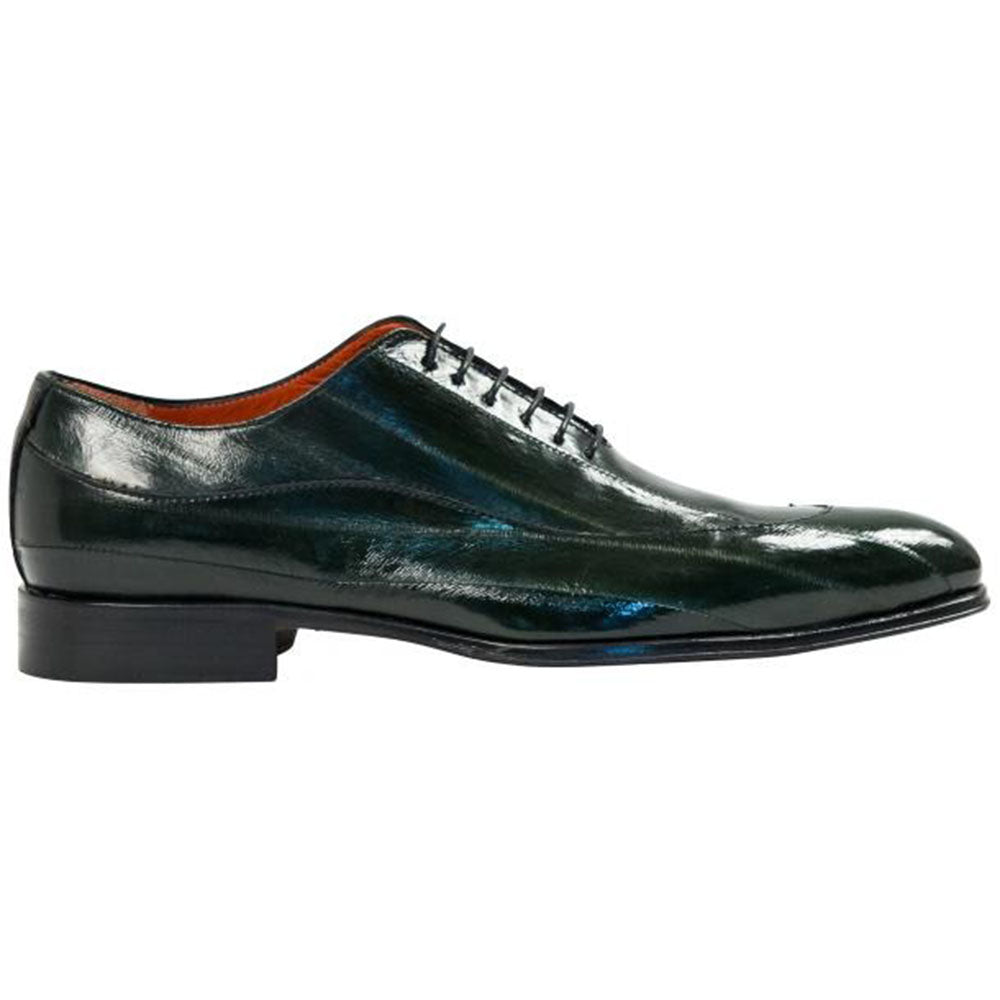 Paolo Shoes Dufresne Eel Skin Oxfords Green