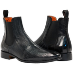 Paolo Shoes Dwayne Eel Chelsea Boots Black