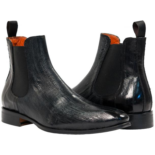 Paolo Shoes Dwayne Eel Chelsea Boots Black