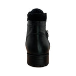 Paolo Shoes Ernesto Leather Motorcycle Boots Black