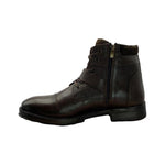 Paolo Shoes Ernesto Leather Motorcycle Boots Brown