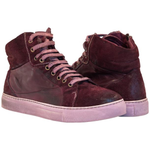 Paolo Shoes Errol Suede High Top Sneakers Oxblood