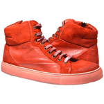 Paolo Shoes Errol Suede High Top Sneakers Red