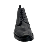 Paolo Shoes Fabio Leather Zip Up Ankle Boots Black