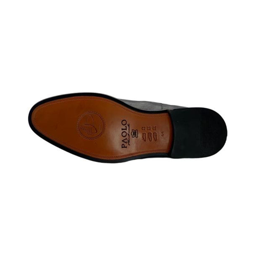 Paolo Shoes Franco Slip-on Leather Loafers Black