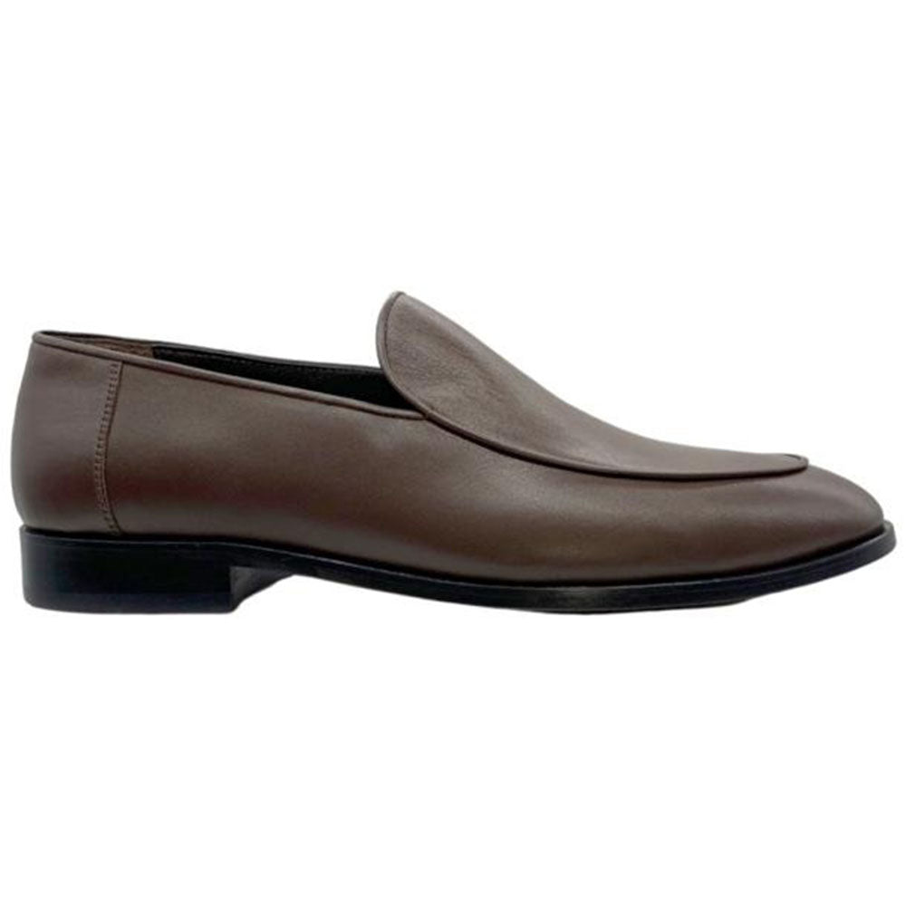 Paolo Shoes Franco Slip-on Leather Loafers Brown