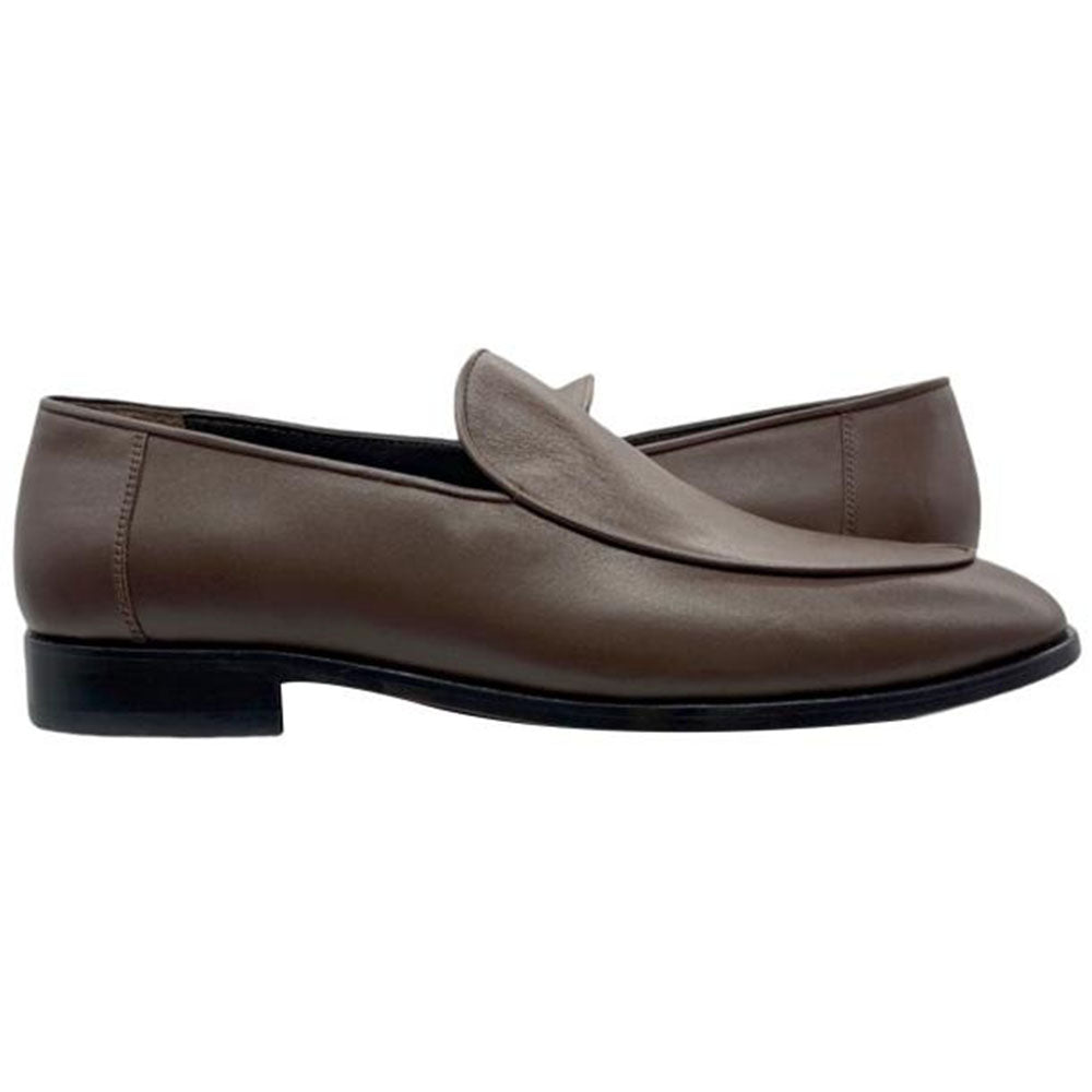 Paolo Shoes Franco Slip-on Leather Loafers Brown