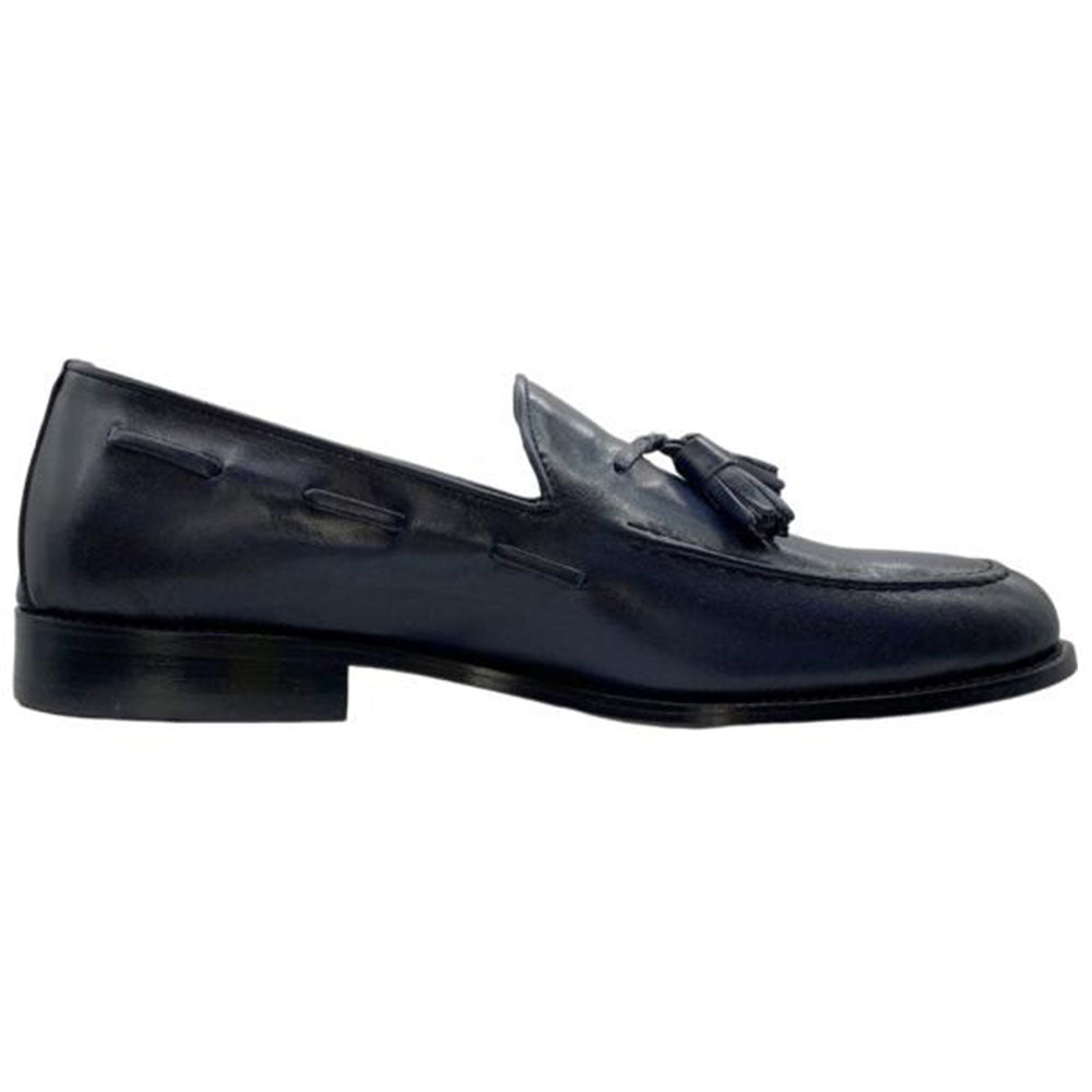 Paolo Shoes Giovanni Tassel Loafers Blue