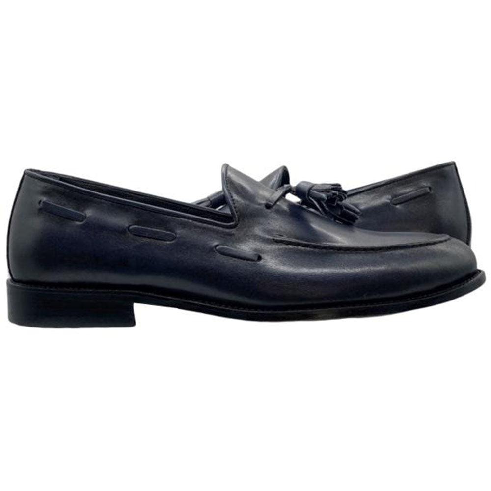 Paolo Shoes Giovanni Tassel Loafers Blue
