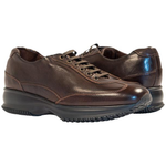 Paolo Shoes Harris Nappa Sneakers Dark Brown