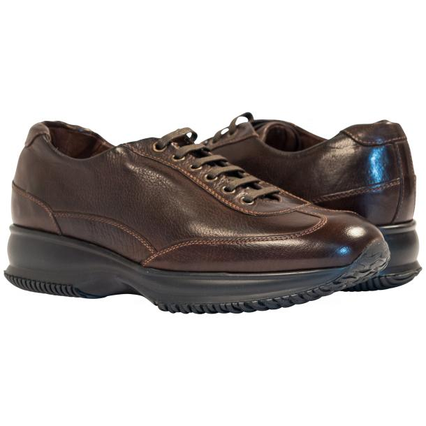 Paolo Shoes Harris Nappa Sneakers Dark Brown