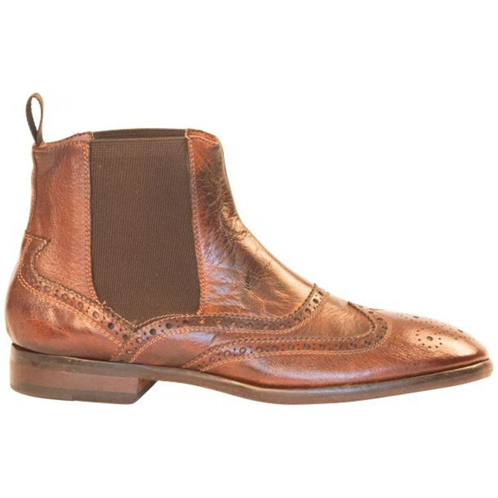 Paolo Shoes Hugo Wingtip Chelsea Boots Brown