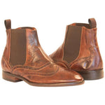 Paolo Shoes Hugo Wingtip Chelsea Boots Brown