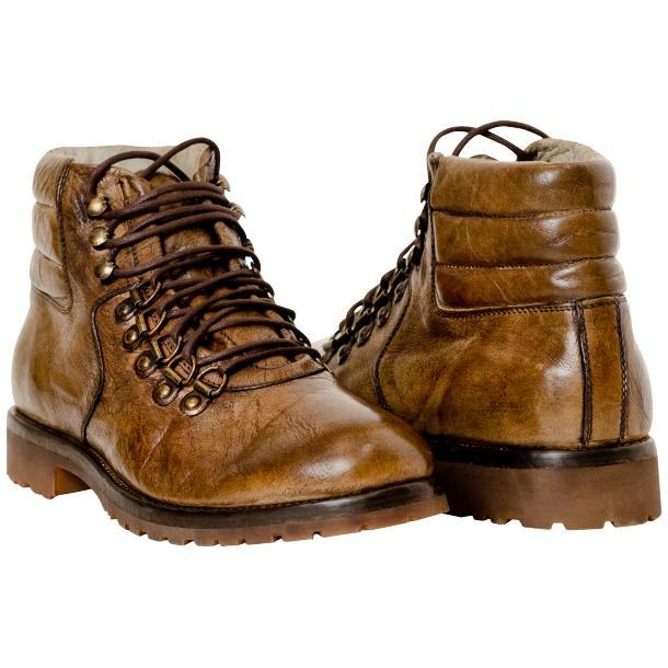 Paolo Shoes Jayden Buffalo Boots Bronze