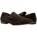 Paolo Shoes Jerome Suede Woven Loafers Dark Gray